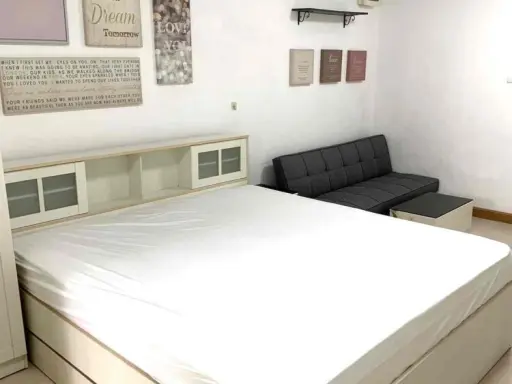 For rent, City Home Rattanathibet, the kitchen is separated. Cooking line shouldn't miss. Plus, the price is very good. Hurry up to reserve.