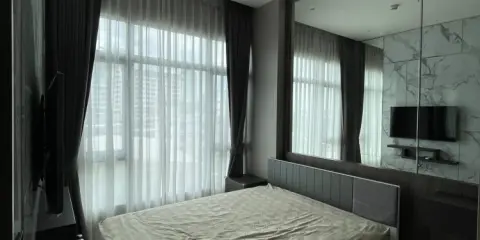 ให้เช่า Mayfair Place สุขุมวิท 50 ห้อง one bedroom ตกแต่งบิวท์อินทั้งห้อง มาแต่ตัว หัวใจและเสื้อผ้า เข้าอยู่ได้เลย