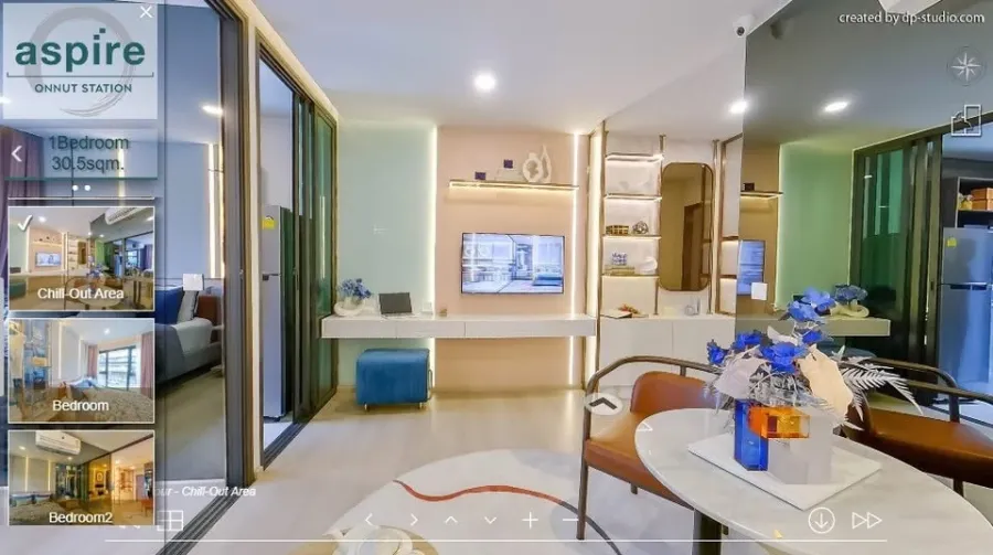 Selling down payment, Aspire On Nut Station, 22nd floor, north side, not hot sun, good view, not blocked by neighboring buildings, very worth booking.