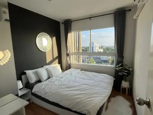 For rent: The Trust Condo, Nakhon Pathom, ready to move in, fully furnished, just come with your belongings and you can move in. Don't miss it.