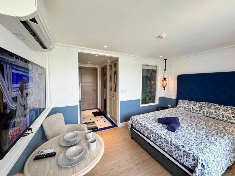 For sale, for rent, Seven Seas Code The Azur (Jomtien), studio room, beautifully decorated, ready to move in, city view, book now