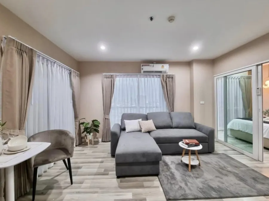 Condo for sale, rent, The Key Chaengwattana, decorated in a minimalist style, minimalist, high floor, reserve first, own first.