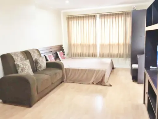 Condo for rent, Lumpini Ville Ramkhamhaeng 44, 12th floor, room width 30 sq m, city view and swimming pool.