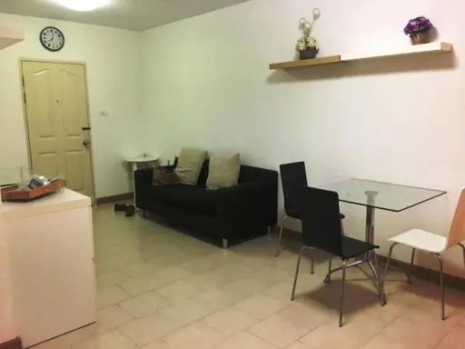 For rent, City Home Rattanathibet, large room, beautiful view, built-in kitchen, everything is ready. Hurry before it slips away