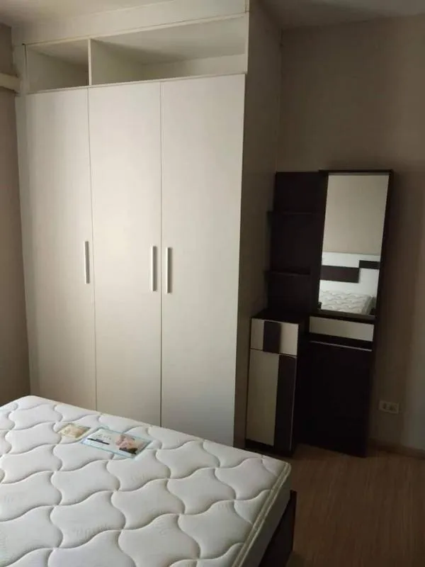 Condo for rent, Fuse Mobius Ramkhamhaeng Station, spacious room, tight furniture High floor, pool view, not strong price