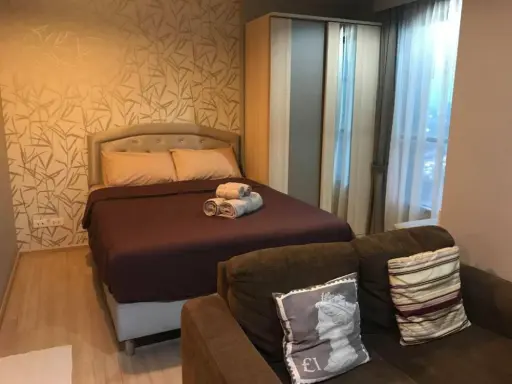 Condo for rent, The Base Rama 9, Ramkhamhaeng, studio room, high floor, beautiful street view, ready to move in. Book now. images