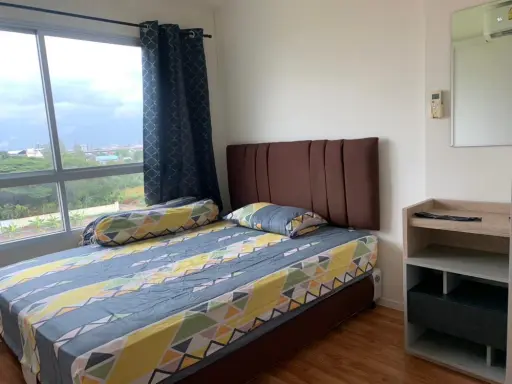 For sale, rent, LPN Ville Sukhumvit 76, the room is decorated and ready to move in. Fully furnished, book now