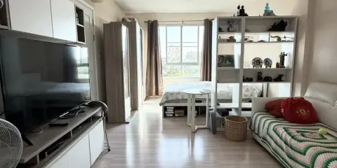 ขาย Plum Condo Nawamin ห้องสตูดิโอ มาพร้อมเฟอร์นิเจอร์และเครื่องใช้ไฟฟ้าครบครัน ไม่จองไหวหรอ