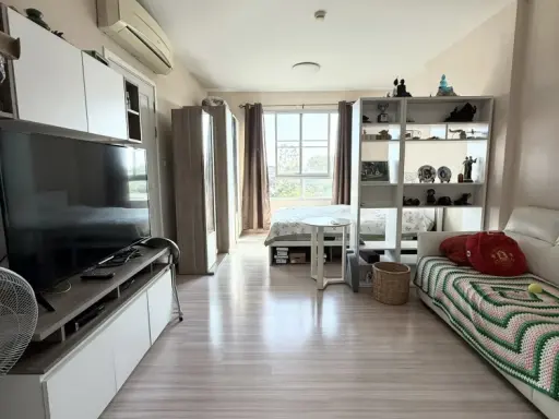 ขาย Plum Condo Nawamin ห้องสตูดิโอ มาพร้อมเฟอร์นิเจอร์และเครื่องใช้ไฟฟ้าครบครัน ไม่จองไหวหรอ