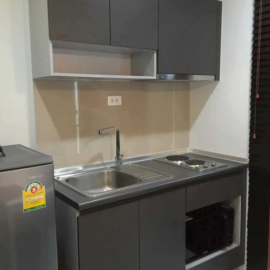 Condo for rent, The Base Rama 9, fully furnished. Complete electrical equipment. Reserve now.