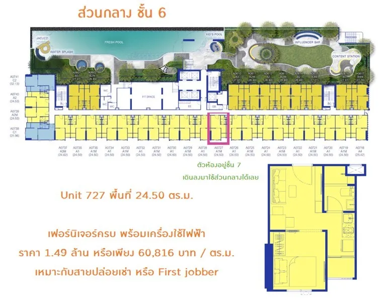 ขายดาวน์ พลัมคอนโด นิวเวสต์ บางใหญ่ ขั้น 7 ไม่สูงมาก ห้องแต่งครบ พร้อมเครื่องใช้ไฟฟ้า รีบจับจอง