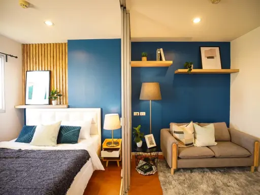 Condo for sale, Lumpini Mega City Bangna, studio room, 18th floor, beautiful decoration, perfect, just drag your bags, don't wait! images