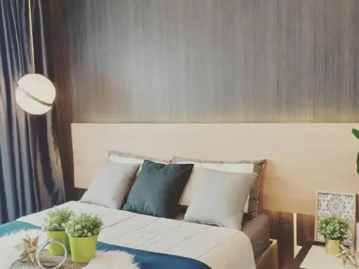 Condo for rent, Life Asoke, decorated with built-ins, north facing, city view, just come and move in. images