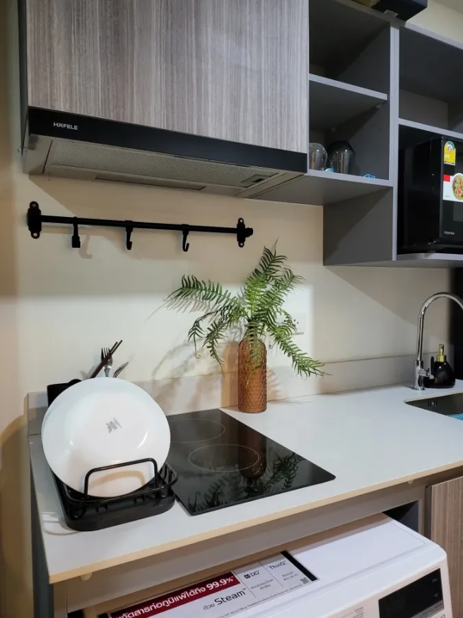 For rent: The Origin Ramintra 83 Station, ready to move in, fully furnished, come and reserve now, don't miss out!