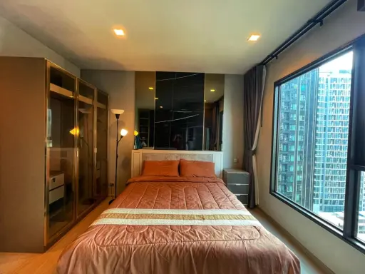 Condo for rent, Life Asoke - Rama 9, nice studio room. Modern style decoration, high floor, beautiful view, hurry to book images