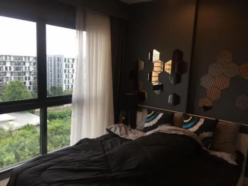 Announcement. Condo for rent, Hallmark Ngamwongwan, 8th floor, beautiful room, expressway view, good price, hurry up to grab it.