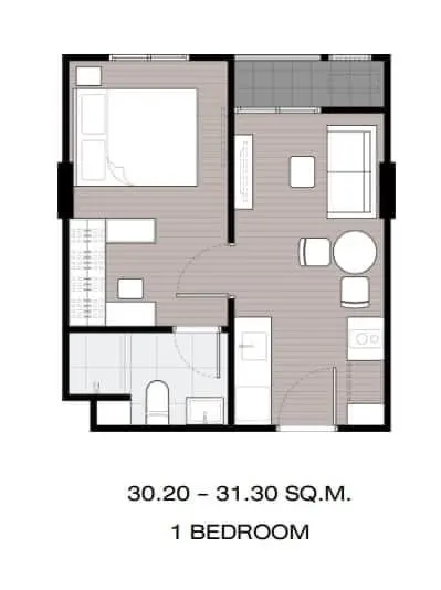 Selling down payment New Cross Khu Khot Station, 8th floor, spacious room, good location, nice project, book now, hurry.