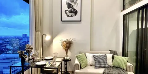 For rent Condo Origin Plug & Play Nonthaburi Station ห้องแบบ Duplex เพดานสูง แต่งครบจบที่นี่