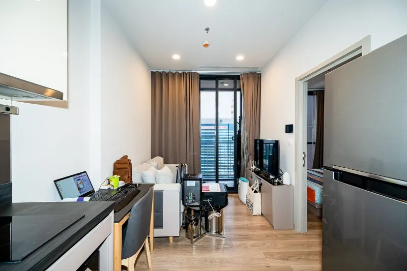 For sale: Oka House Sukhumvit 36, view of the Chao Phraya River curve, very beautiful. Full facilities, reserve now.