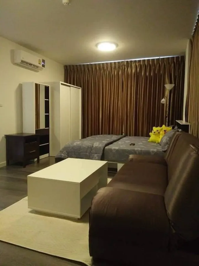 For rent, D Condo Campus Resort, ABAC Bangna, beautiful room, fully furnished, good location, ready to move in, book now!