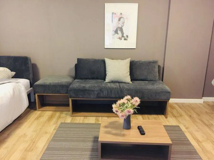 For Rent ดีคอนโด แคมปัส รังสิต เฟส 2 ชั้น 5 ได้วิวสวนแจ่มๆ ตกแต่งอย่างดี ไม่จองถือว่าพลาดมากจ้า