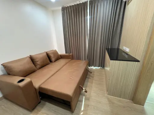 Condo for rent, Wish @ Samyan, sofa that can sleep. Japanese style decoration Plenty of usable space. If you're slow, you'll miss it.