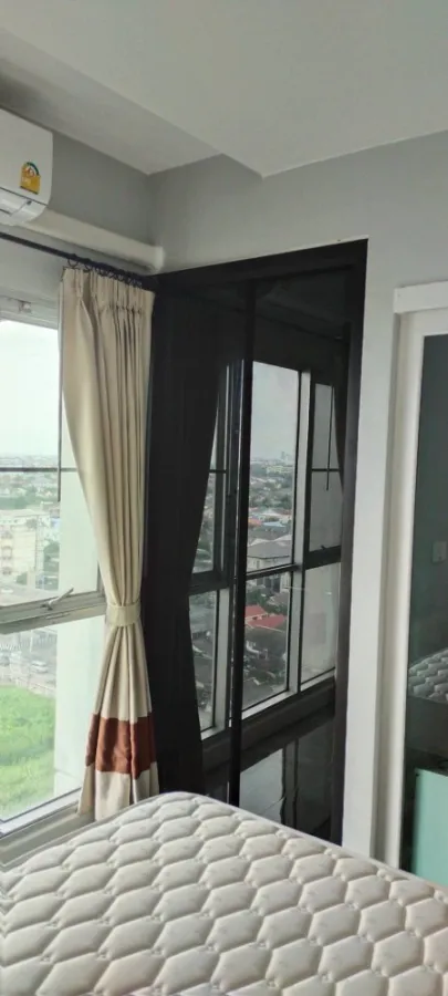 For rent, The Key Chaengwattana, 12th floor, beautiful room, fully furnished and electrical appliances. Book now.