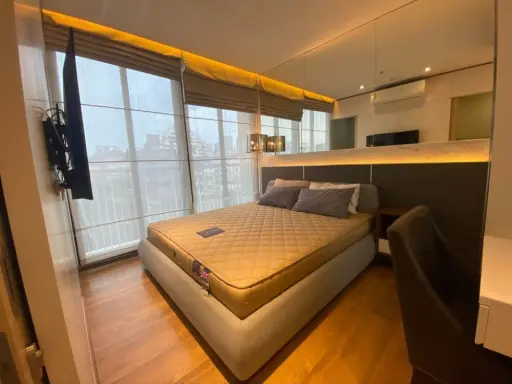 Condo for rent, Park 24 Origin, Phrom Phong, beautifully decorated. Put wallpaper in the whole room Not booking is a big mistake.