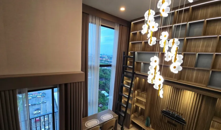 For sale or rent: Origin Plug & Play Nonthaburi Station, 5th floor, Duo Space room, fully furnished, nice to live in, reserve now.