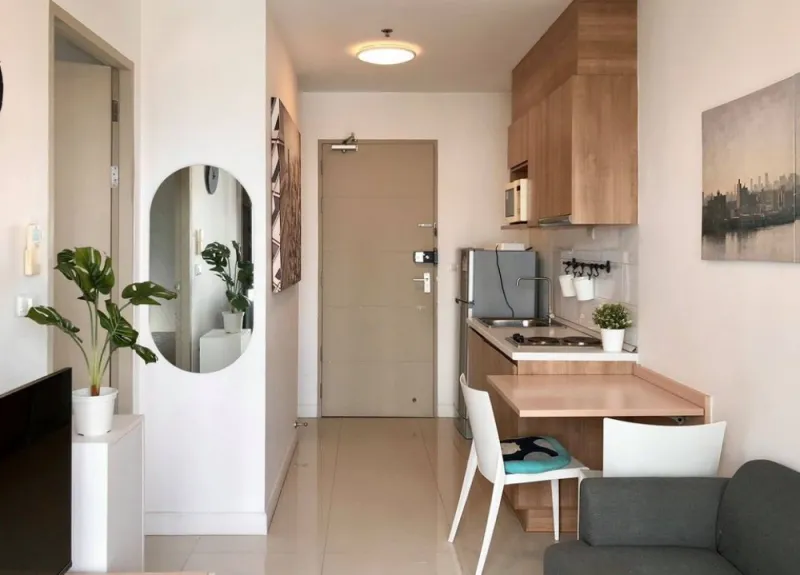 ให้เช่า Ideo Mix Sukhumvit 103 ห้องตกแต่งสไตล์มินิมอล เฟอร์ครบ หิ้วกระเป๋าใบเดียวเข้าอยู่ได้เลย