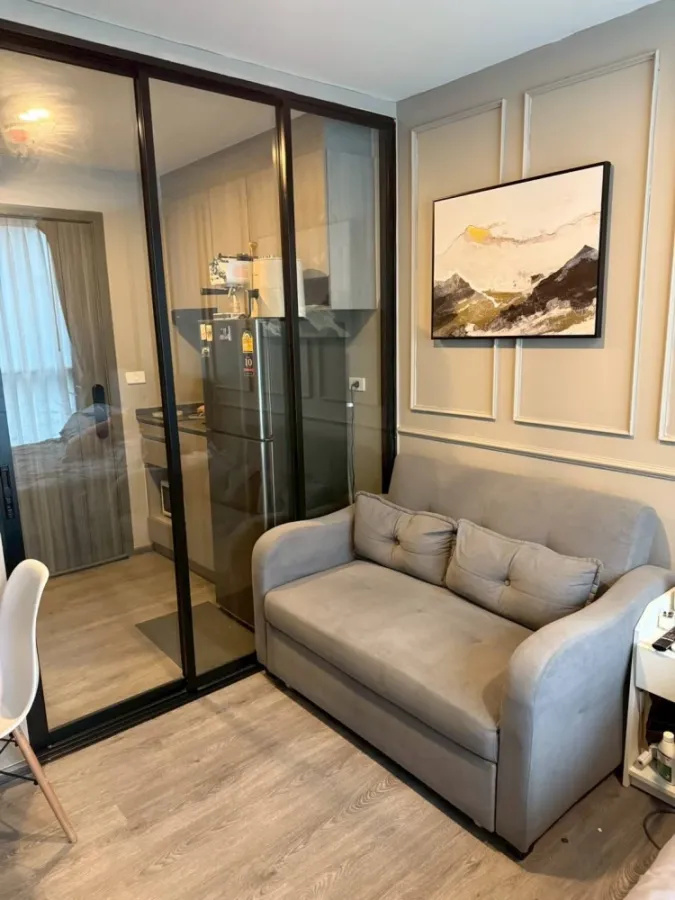 Condo for rent THE ORIGIN Sukhumvit Sailuat E22 Station, ready to move in, garden view, not on the road, fully furnished + electrical appliances, book