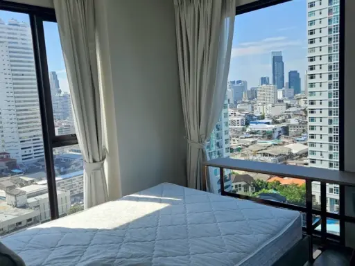 Condo for rent, Chapter Chula-Samyan, spacious room, plenty of usable space, 18th floor, high view, complete here, you must reserve.