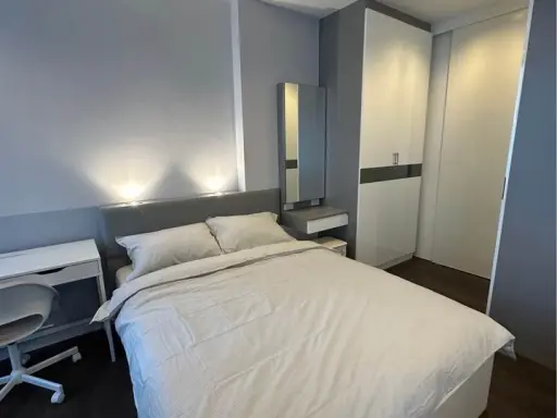 Urgently for rent, Nara Nine Condo, simply decorated room, 10th floor, just the right height, great price, don't miss this opportunity.