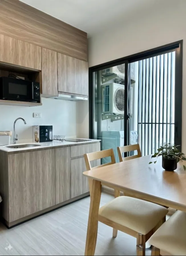 For sale, for rent, The Parkland Phetkasem, nice decorated room, high floor, beautiful city view. The atmosphere is very good. Book now.