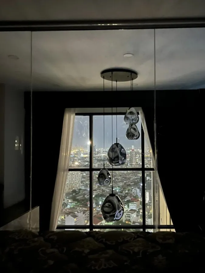 For sale, rent, Knightsbridge Prime Sathorn, beautiful room, beautiful view, Build in furniture, full, don't just look, hurry up and book now.