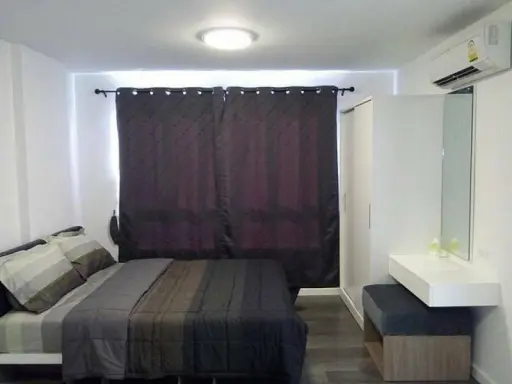 For rent, D Condo Campus Resort Bangna, fully furnished room, ready to move in South, cool breeze, comfortable, book now !!!