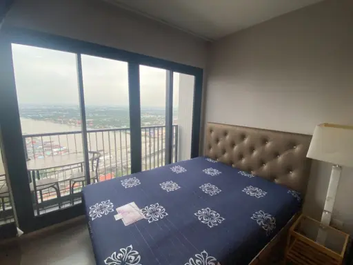 Condo for rent, The Politan Reef, high floor, view of the Chao Phraya River, south, beautiful decoration, very nice room images