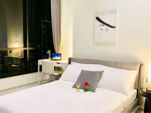 Condo for rent, Chapter Charoen Nakhon-Riverside, 34th floor, high view, decorated, ready to move in. Just come and get in. Don't wait. images