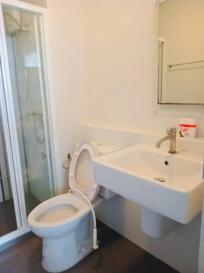 For sale: D Condo Campus Kamphaeng Saen. Fully furnished and equipped with electrical appliances. Ready to move in.