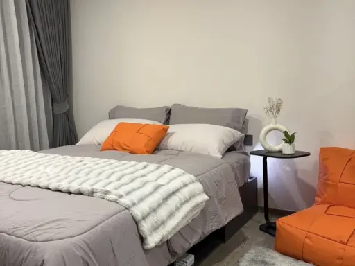 ปล่อยเช่าคอนโด Maroon Ratchada 32 One Bedroom ชั้น 3 ฟังก์ชันจัดสรรอย่างลงตัว กั้นโซนห้องครัวห้องนอน มาจอง