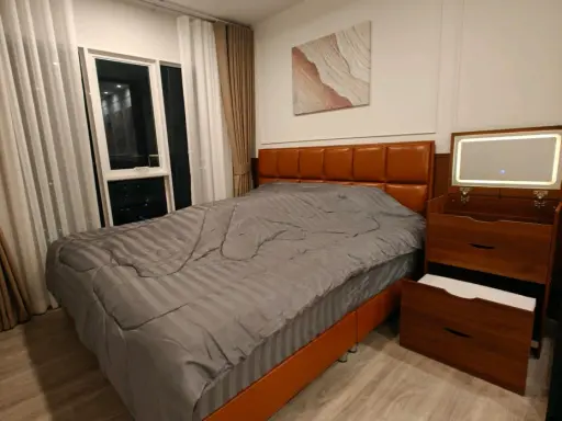 Condo for rent, Regent Home Bangna, 24th floor, unobstructed river view, fully furnished with all appliances. Book today! Don't miss out!