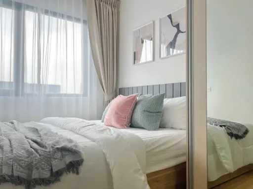 Condo for rent, Chewathai Hallmark Lat Phrao-Chokchai 4, nice room, fully furnished, all in one place. Hurry and reserve now.