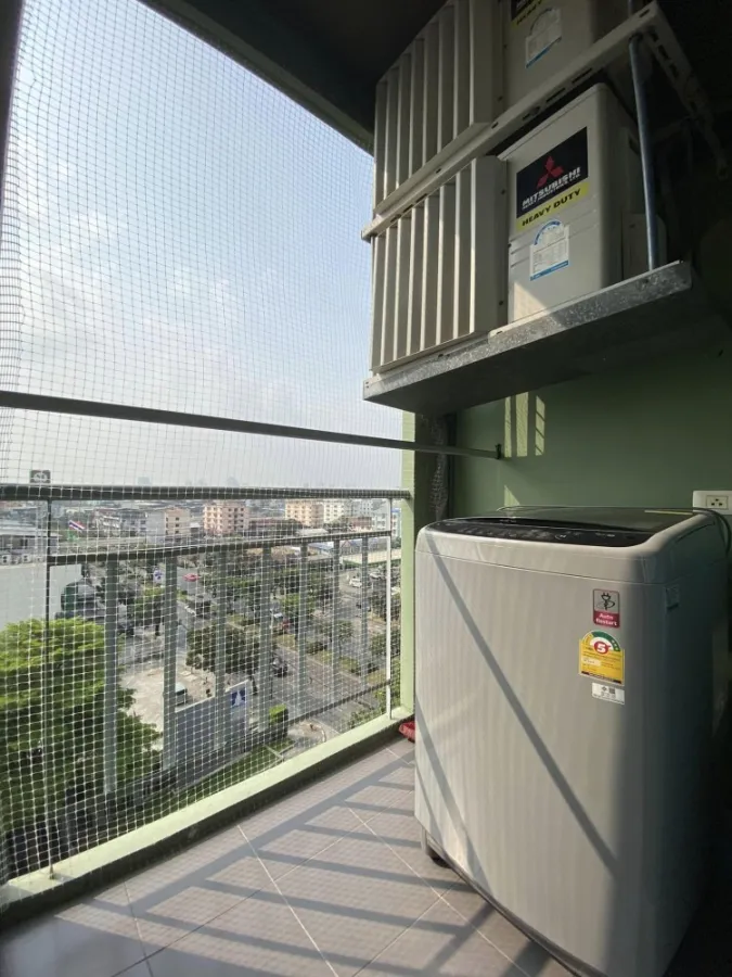 For rent, Lumpini Nawamin Sri Burapha, 1 bedroom, 8th floor, good washing machine. You must make a reservation like this.