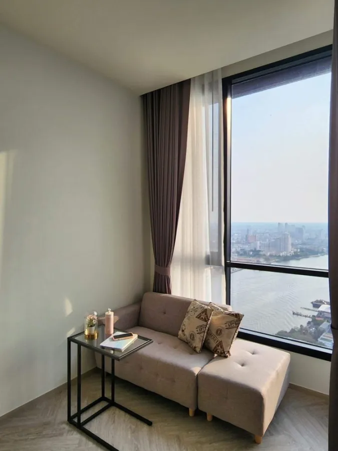 ให้เช่า Chapter Chareonnakhon Riverside เฟอร์นิเจอร์และเครื่องใช้ไฟฟ้าครบ วิวสูง พร้อมมาอยู่เลย