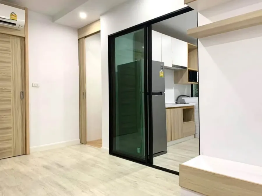 ให้เช่า V Condo Salaya วิวสนามบอล ลมพัดเย็นสบาย 2 ห้องนอน พร้อมเตียง + ตู้เสื้อผ้า Built-in จองเลย