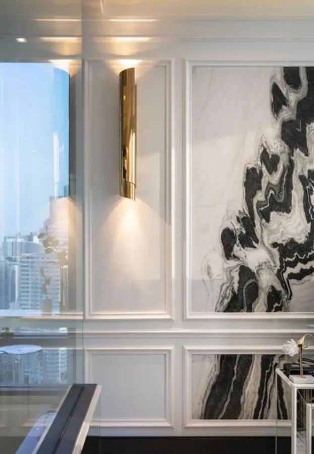 Condo for rent, Ashton Silom, decorated in Art Deco style, fully furnished, high floor, south and west views.