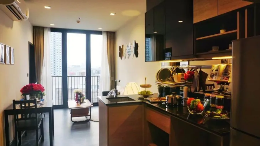 Sell/rent The Line Asoke - Ratchada, beautiful room, built-in, complete, good price, hurry to reserve before anyone else today.