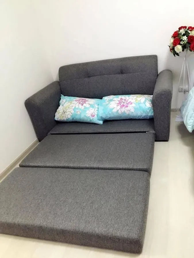 For rent Aspire Ladprao 113 perfectly decorated. with good furniture sofa bed Book in advance