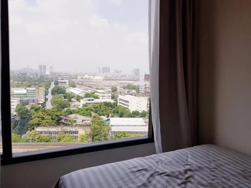 For rent M Jatujak, can raise animals ++ 2 bedrooms, 2 bathrooms, view of Baiyoke building, this room is hard to find, book now!!