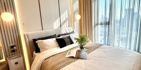 ให้เช่า Rhythm Ekkamai Estate ห้องน่าอยู่ แต่งสวยคุมโทน บิ้วอินเฟอร์นิเจอร์อย่างดี จองเลย